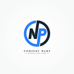 Initial Letter NP Logo - Minimal Alphabet Logo © Shahzad