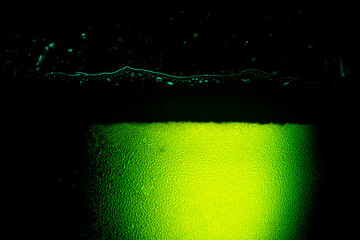 Texture water drops on the bottle of beer. 