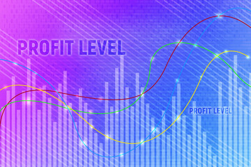 2d illustration futuristic business background pattern graph concept
