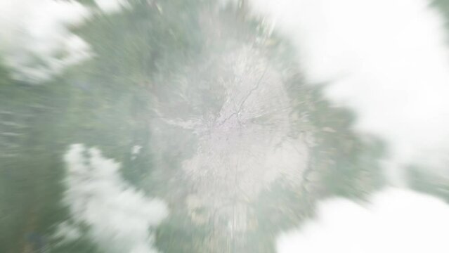 Zoom in from space and focus on Cali, Valle del Cauca, Colombia. 3D Animation. Background for travel intro. Elements of this image furnished by NASA