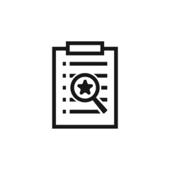 Shortlist icon isolated on white background