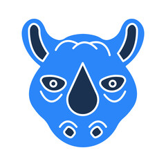 Rhino animal Vector icon which is suitable for commercial work and easily modify or edit it

