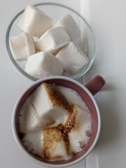 marshmallow toasted foam in the cup