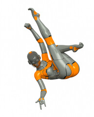 Naklejka premium gynoid girl is swing