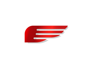 red wing logo templates in 3d style