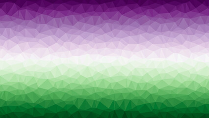 緑と紫のグラデーションによるポリゴン背景