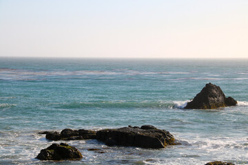 rocks in pacific ocean