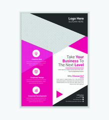 Creative Corporate Flyer Template With Pink Color