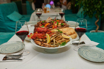 table with food