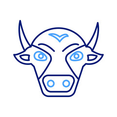 Bull animal Vector icon which is suitable for commercial work and easily modify or edit it

