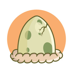 Cute egg cartoon vector icon illustration logo mascot hand drawn concept trandy cartoon