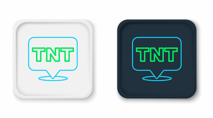 Line Detonate dynamite bomb stick icon isolated on white background. Time bomb - explosion danger concept. Colorful outline concept. Vector