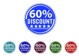 60 percent discount new offer logo and icon design