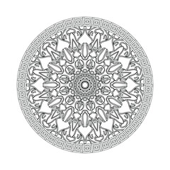 Circular pattern mandala art decoration elements
