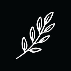 Obraz premium wheat icon black and white vector design
