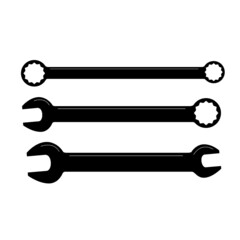 wrench worker tool vector design