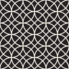 Vector seamless pattern. Repeating geometric elements. Stylish monochrome abstract background design.