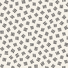 Vector seamless pattern. Repeating geometric elements. Stylish monochrome abstract background design.