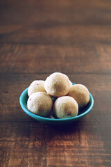 Sweet Rava Laddu or Rawa Laddoo Indian sweet