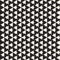 Vector seamless pattern. Repeating geometric elements. Stylish monochrome abstract background design.
