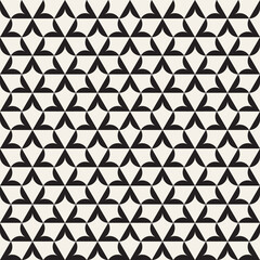 Fototapeta premium Vector seamless pattern. Repeating geometric elements. Stylish monochrome abstract background design.