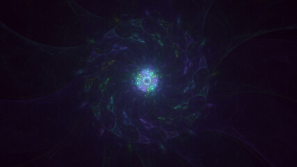 3D rendering abstract colorful fractal light background