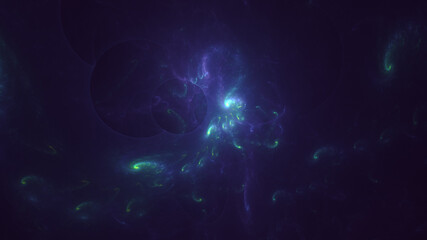 3D rendering abstract colorful fractal light background