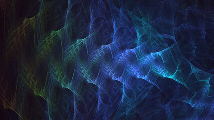 3D rendering abstract colorful fractal light background