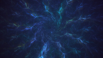 3D rendering abstract colorful fractal light background