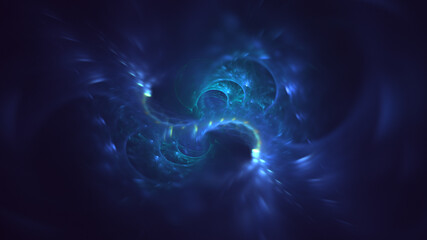 3D rendering abstract colorful fractal light background