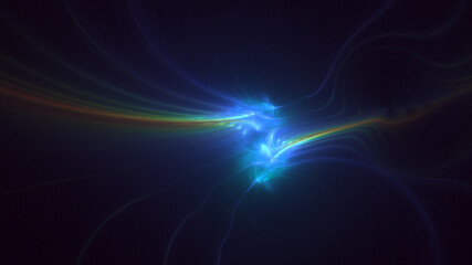 3D rendering abstract colorful fractal light background