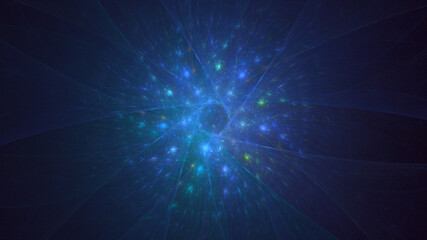 3D rendering abstract colorful fractal light background