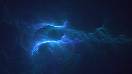 3D rendering abstract colorful fractal light background