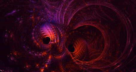 3D rendering abstract colorful fractal light background