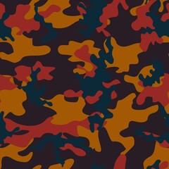 Urban fashion camouflage, pattern repeat, stylish print on clothes