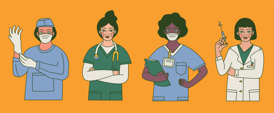 Cute woman cartoon vector icon illustration logo mascot hand drawn concept trandy cartoon