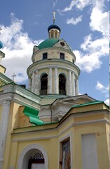 Fototapeta na wymiar Winter Church of St. Nicholas the Wonderworker in Grebnevo