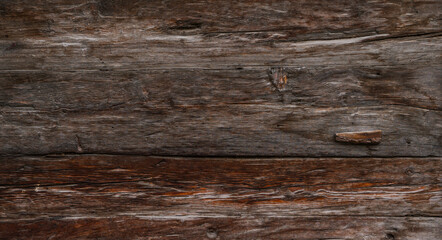 Fototapeta premium Brown old wood texture. Abstract background, empty template.