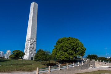 Sao Paulo, Brazil, August 24, 2016: Obelisk in Ibirapuera Park, Sao Paulo in Brazil. This monument...