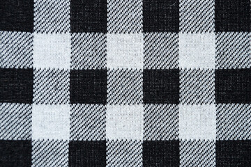 black and white checkered knitted material for monochrome textile background