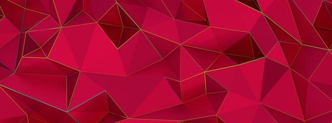 Color Blend Rainbow Trendy Low Poly BG Design magenta 3d