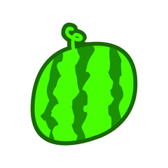 watermelon illustration isolated on white background. vector icon