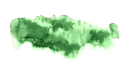 Abstract watercolor green on white background
