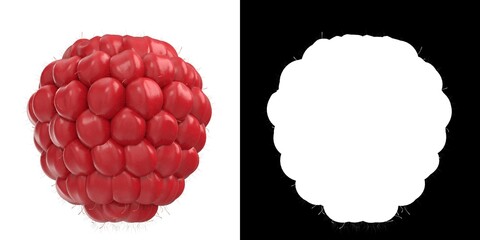 3D rendering illustration of a raspberry - obrazy, fototapety, plakaty