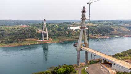 Bridge in tri-border area between Paraguay, Argentina and Brazil, Brazilian side. 