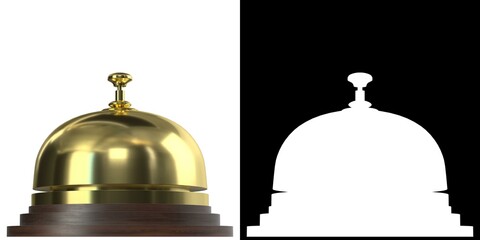 3D rendering illustration of a reception bell
