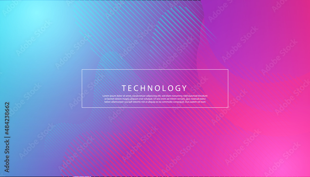 Poster abstract background concept beautiful colorful connection digital geometric lines on design,vector i