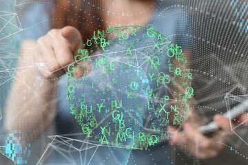 Technology background. Big data concept. Binary