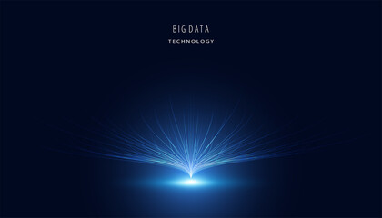 Abstract Digital Hologram big data visualization.