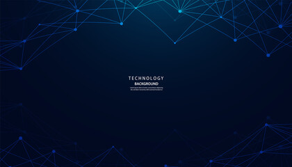 Blue technology background images related to the network. Communication Geometrics